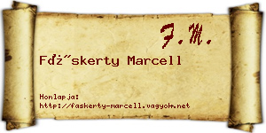 Fáskerty Marcell névjegykártya